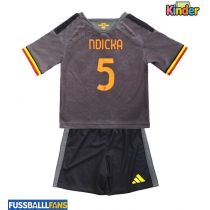 AS Roma Evan Ndicka #5 3rd trikot Kinder 2026-27 Kurzarm (+ Kurze Hosen)